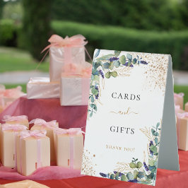 Kort för elegant av Eukalyptus greenery