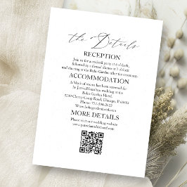 Kort för Elegant bröllop-detaljer