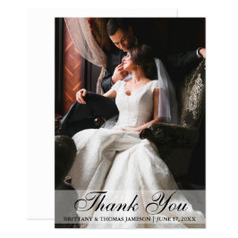 Kort för elegant brölloptackfoto