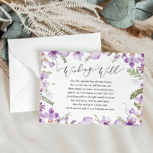 Kort för elegant Wishing-mottagare i Bröllop