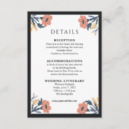 Kort för elegantens blomsterannonsering