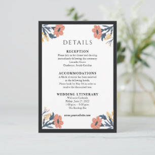 Kort för elegantens blomsterannonsering