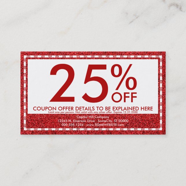 kort för emoglitterkupong (Framsida)