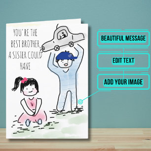 Kort för en bror från en syster