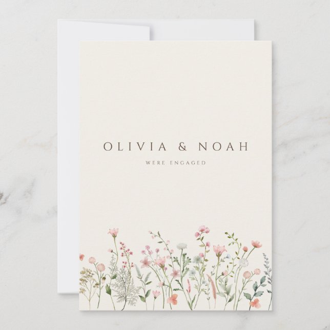 Kort för enkel anmälan om Förlovning av Wildblomma (Framsida)