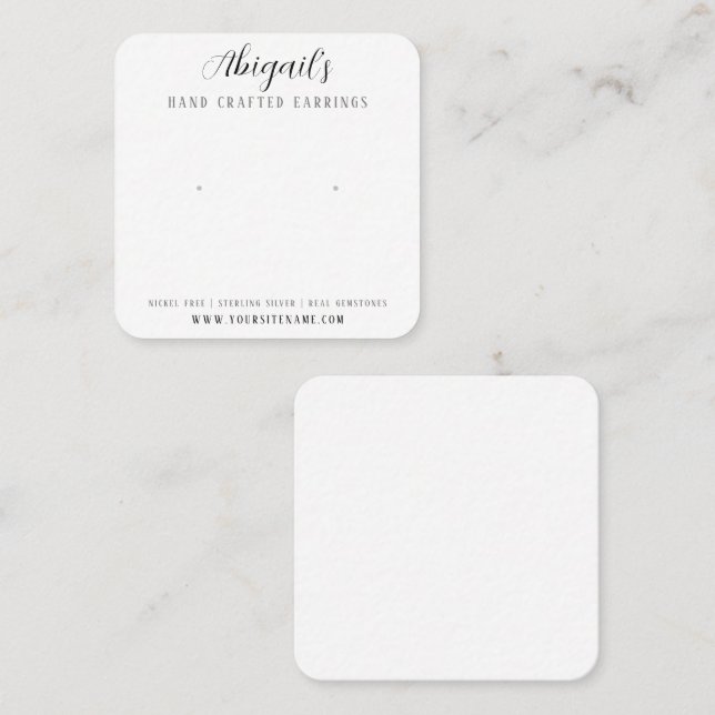 Kort för enkel avläsning och Elegant (Fram/baksida)