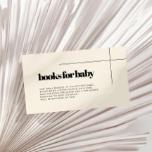 Kort för enkel elegant för babydusch bok-begäran