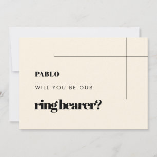 Kort för enkel elegant och chic Frieri Ring Bearer
