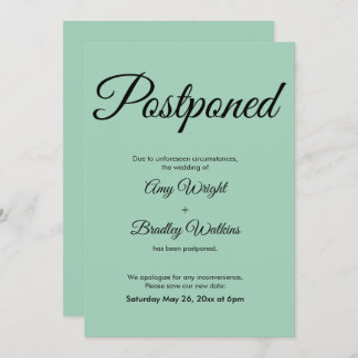 Kort för enkel Elegant uppskjuten Bröllop-Grönt