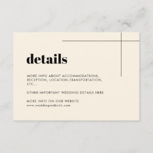 Kort för enkel information om elegant och chic