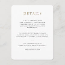 Kort för enkel information om minimalistisk Bröllo