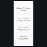 Kort för enkel meny och Elegant bröllop<br><div class="desc">Watercolor Blommigt Bröllop Collection Simple Menu Card,  med traditionell  på en vit bakgrund.</div>