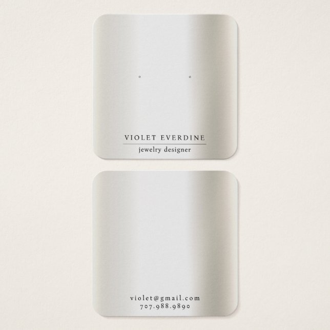 Kort för enkel minimal typografi - Visning (Framsida & baksida)