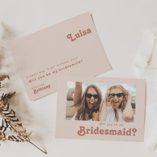 kort för enkel Retro-Frieri för foto i Bridesmaid