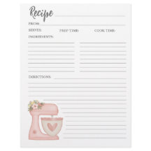 Kort för enkel Rosa Mixer Blommigt Kake Bakery Rec