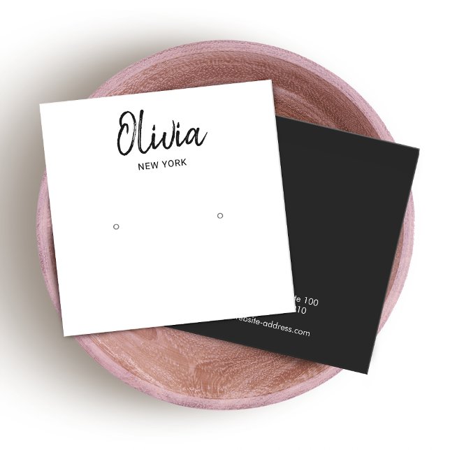 Kort för enkel vit kvadratstam Visning (Skapare uppladdad)