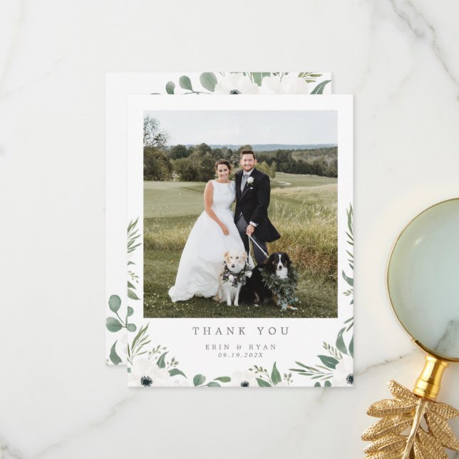 Kort för enkelt botaniskt vattenfärgsfototack (Fram/Back In Situ)