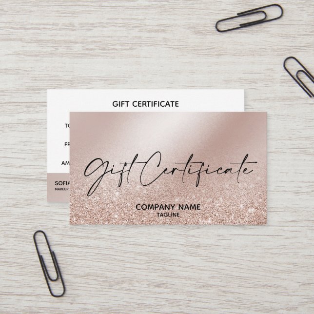 Kort för enkelt och modernt Guld-certifikat från R (Fram/Back In Situ)