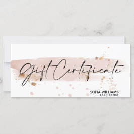 Kort för enkelt och modernt  rosa-certifikat