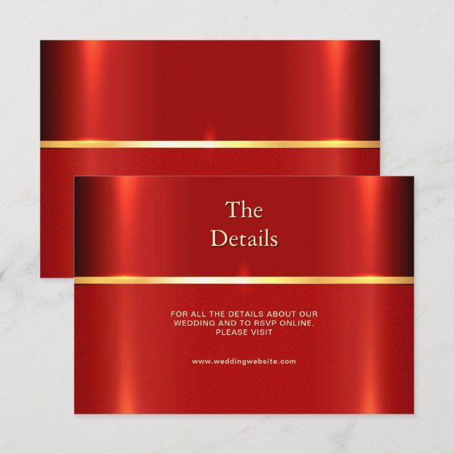 Kort för enkelt rött detaljerat hölje (Fram/baksida)