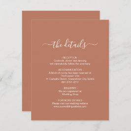 Kort för enkelt terracotta-hölje