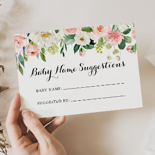 Kort för enkla Blommigtar Grönt Baby Namn förslag