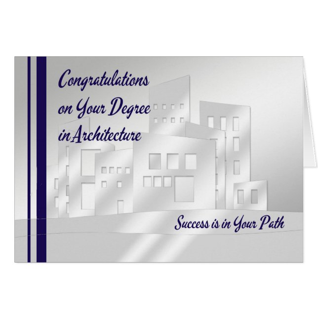 Kort för examen i arkitektur (Framsidan Horizontal)