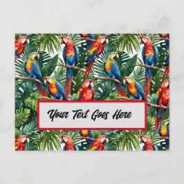 Kort för fågelhälsning på tropiska makakaapor lätt