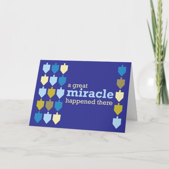 Kort för familjChanukah hälsning (Framsida)