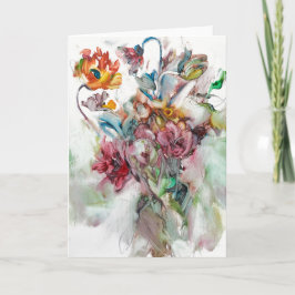 Kort för färgämnen av blommor