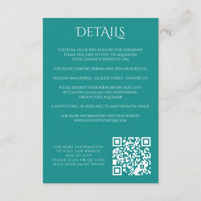 Kort för färgat akvarium (Framsida)