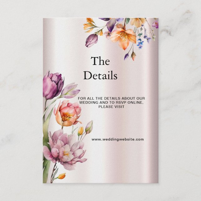 Kort för färgat Vår blommor-detaljhölje (Framsida)