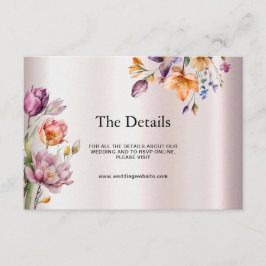 Kort för färgat Vår blommor-detaljhölje