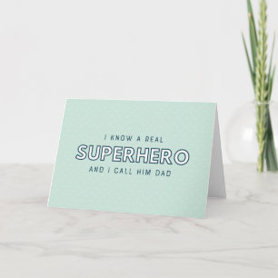 Kort för fars dag för Superheropappa  