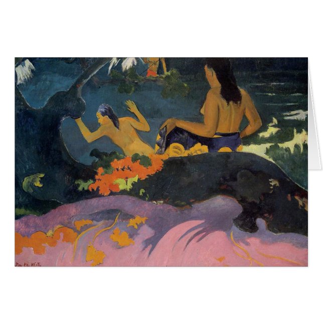 Kort "för Fatata Te Miti" - Paul Gauguin (Framsidan Horizontal)