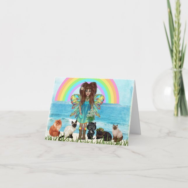 Kort för fe- och katttillfällenhälsning (Framsida)