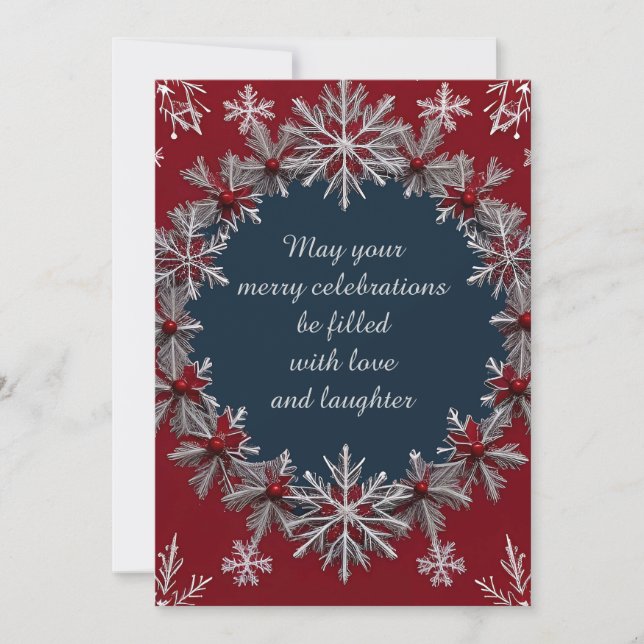 Kort för festlig julhälsning (Framsida)