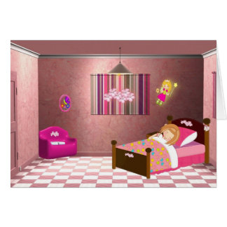 Kort för flickatandfe