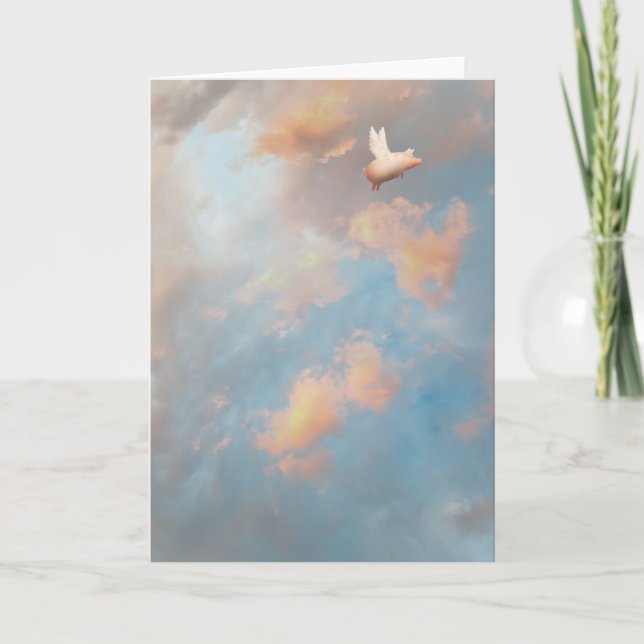 kort för flyggrishälsning (Framsida)