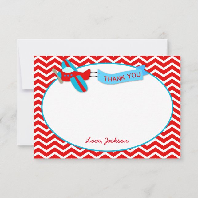 Kort för flygplanfödelsedagtack (Framsida)