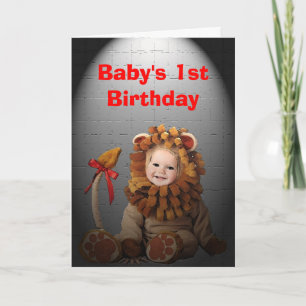 Kort för födelsedag Babys för 1st födelsedag