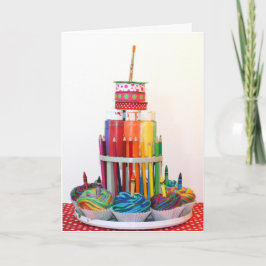 Kort för födelsedag "för hantverktårta" fotografi