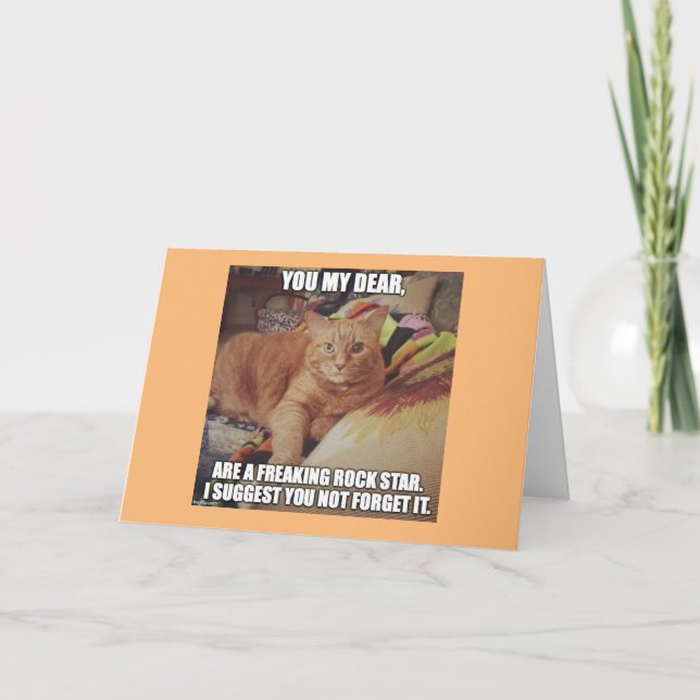 Kort för födelsedag för Hippiechickrockstjärna (Framsida)