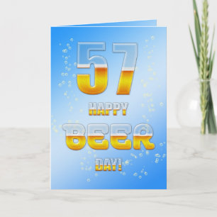Kort för födelsedag för lycklig öldag 57th