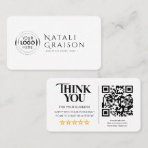 Kort för företagsrecensioner QR-kod recension länk
