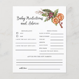 Kort för förhandsbesked och råd om Baby i julklapp