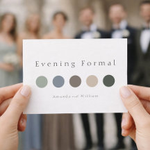 Kort för formell klänning. Minimal lyxpalett
