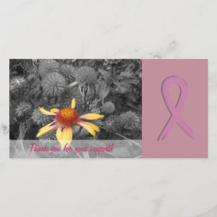 Kort för foto för bröstcancermedvetenhetservice