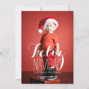 Kort för foto för Feliz Navidad spanjorhelgdag