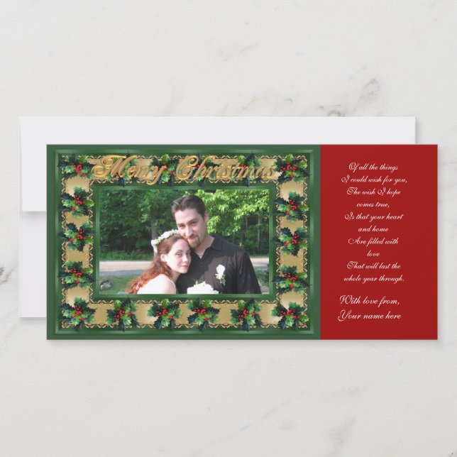 Kort för foto för god juljärnekram (Framsida)